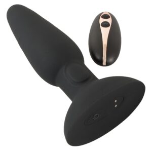 Vibro-Analplug mit Klopf-Funktion und 7 Vibrationsmodi Black Velvets Schwarz-4024144560530