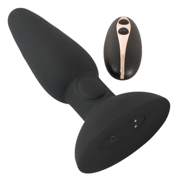 Vibro-Analplug mit Klopf-Funktion und 7 Vibrationsmodi Black Velvets Schwarz-4024144560530