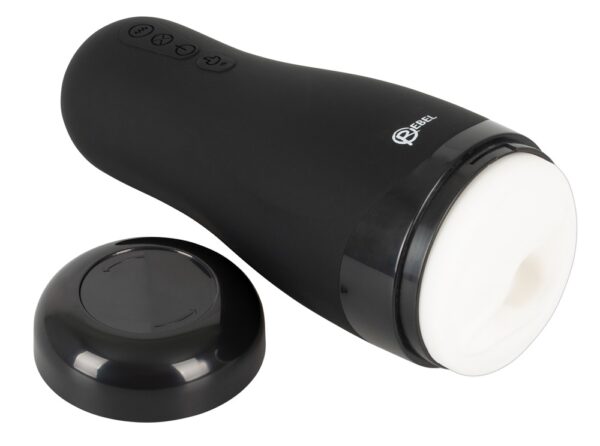 Masturbator mit Wärmefunktion bis 42°C, 5 Vibrationsmodi und 3 Saugmodi Rebel Sc...-4024144114511