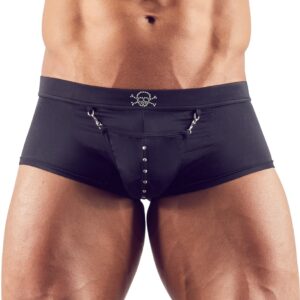 Sexy Pants mit genietetem Totenkopf am Bund Svenjoyment Schwarz-4024144307036