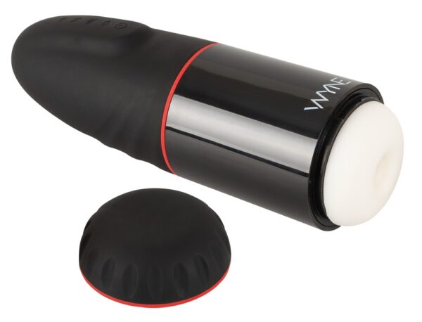 WYNE Masturbator 02 mit Stöhnfunktion, 10 Vibrations- und 3 Saugmodi Schwarz-4024144128228