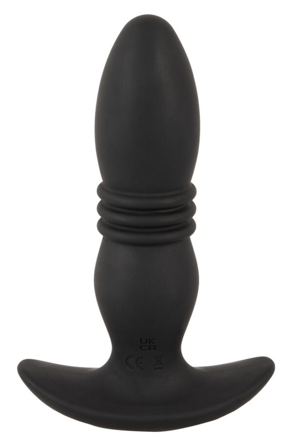 Vibro-Analplug mit Stoßfunktion, 10 Vibrationsmodi + Fernbedienung ANOS Schwarz-4024144124459