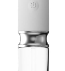 LED Glas-Silikon-Vibrator beidseitig nutzbar mit 10 Vibrationsmodi Liaison Weiß-4024144204120