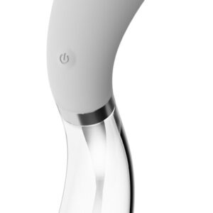 Geschwungener LED Glas-Silikon-Vibrator beidseitig nutzbar mit 10 Vibrationsmodi...-4024144204113