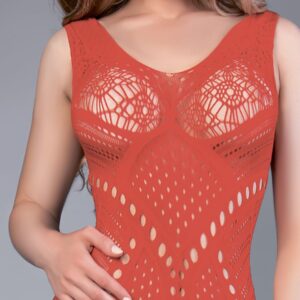 Le Frivole eleganter Bodystocking in verführerischem Rot S-L-4680592045168