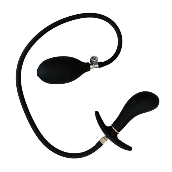 Inflatable Plug 'Tom' Extrem aufpumpbar mit abnehmbaren Schlauch Schwarz 8 cm-