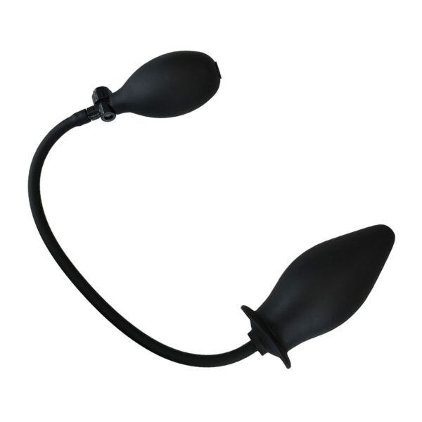 Aufblasbarer Buttplug 'Pierre' ohne Kern Schwarz 10,7 cm-