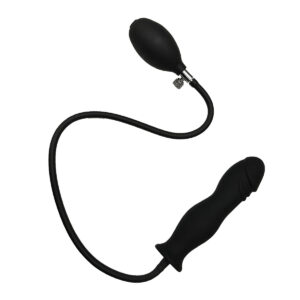 Aufblasbarer Analdildo 'Matt' Schwarz 15,3 cm-