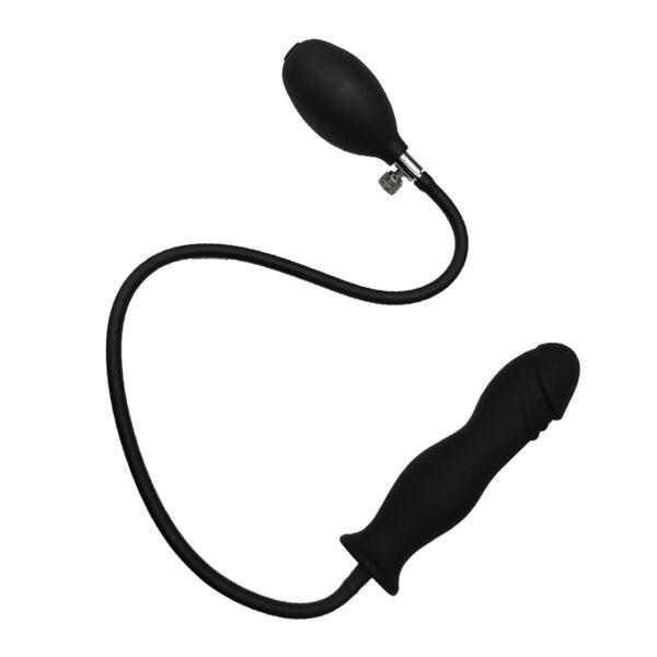 Aufblasbarer Analdildo 'Matt' Schwarz 15,3 cm-