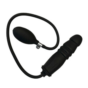 Pump Analdildo "Chiva" mit Rillen Schwarz 15 cm-