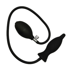 Aufblasbarer Analplug 'Schlumpi' mit harter Spitze Schwarz 11,6 cm-