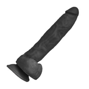 Langer Naturdildo "Long-Lover" mit Saugnapf Schwarz 30 cm-