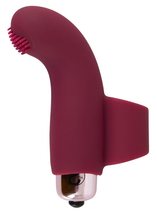 Magic Shiver Fingervibrator mit dehnbarem Ring und Stimulationsnoppen Rot-4024144181674