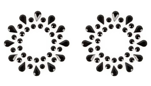 Magic Shiver Nippelsticker 2er-Set Nippelschmuck mit schwarzen Acrylsteinen-4024144314805