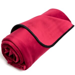 Fascinator Throw Decke/Laken aus Samt-Mikrofaser 183 x 137 cm Rot-845628084892