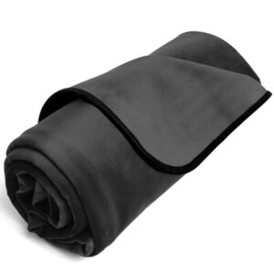 Fascinator Throw Decke/Laken aus Samt-Mikrofaser 183 x 137 cm Schwarz-845628084854