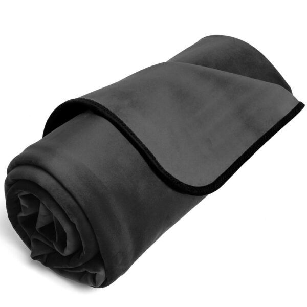 Fascinator Throw Decke/Laken aus Samt-Mikrofaser 183 x 137 cm Schwarz-845628084854