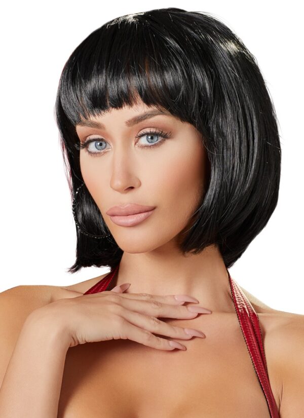 Cottelli verstellbare schwarze Bob Perücke-4024144772629
