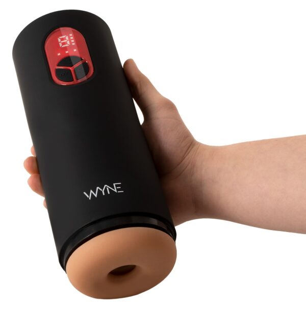 WYNE Masturbator 07 mit 7 Vibrationsmodi & 4 Saugmodi & 2 Motoren Schwarz-4024144295951