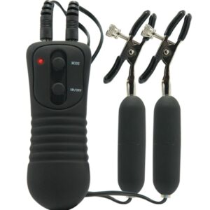 Vibrierende Nippelklammern Schwarz-4024144553983